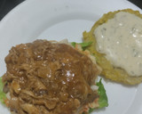 Foto del paso 12 de la receta: Arepa🥯de mazorca🌽rellena de pollo🍗, ensalada y salsa🍎tártara liviana🧆🥙🫓