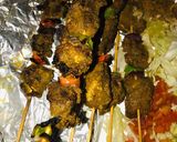 A picture of step 6 of Nigerian beef kebab.