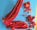 Zucchinischleifen - mit Koriander als Salat Rezeptschritt 2 Foto
