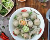 Foto langkah ke 6 dari resep Cilok kuah isi ayam suir.
