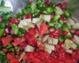 A picture of step 3 of Chatpata salad.