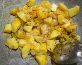 A picture of step 2 of Aloo Methi.