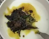 A picture of step 3 of Curd appe with curd chutney.