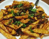 A picture of step 7 of Honey Chili Potato.