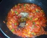 A picture of step 4 of White rice with egg and awara (tofu)sauce.
