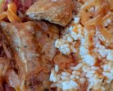 Foto del paso 3 de la receta: Bifecitos de cerdo con salsa y arroz