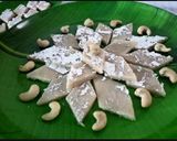 A picture of step 7 of Kaju Katli.