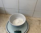 A picture of step 2 of Frieda’s Rhubarb Cake.