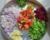 A picture of step 1 of Pressure Cooker Pav bhaji in 25 minutes.