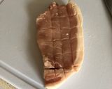A picture of step 2 of Cinnamon and honey covered pork.