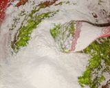 A picture of step 5 of Surprise Green Velvet Cupcakes.