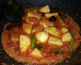 A picture of step 4 of Aloo Baingan.