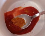 A picture of step 1 of Frankfurter and bratwurst mixed grill with my currywurst sauce.