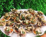 Hình bước làm 2 của món Sò lông nướng mỡ hành