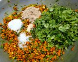 A picture of step 5 of Green Garlic And Fresh Haldi Instant Pickle.