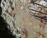 A picture of step 2 of Namkeen Boondi.