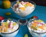 A picture of step 6 of Creamy fruit raita (hung yogurt with fruits).