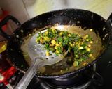 A picture of step 3 of Yellow split peas dal spinach bhurji.