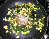 A picture of step 2 of Spinach Corn Sandwich.