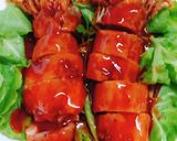 Hình bước làm 3 của món Nấm cuộn sauce cà