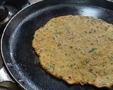 A picture of step 7 of Mixed flour n mix leafy green vegetables thepla.