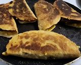 A picture of step 9 of Seekh kabab paratha.