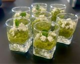 Une image de l'étape 6 de Verrines de purée de courgettes à la menthe et feta.