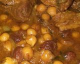 Foto del paso 6 de la receta Tajín de carne de cordero y garbanzos y pasas