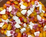 Une image de l'étape 2 de Clafoutis tomates cerises.