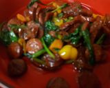 A picture of step 3 of My Mild Chorizo with sun dried tomatoes and Peppers.