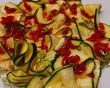 Zucchinischleifen - mit Koriander als Salat Rezeptschritt 7 Foto
