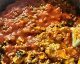 A picture of step 5 of Emily’s Bolognese.