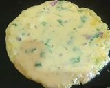 A picture of step 3 of Gram flour chilla.