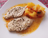 Foto del paso 7 de la receta: Pechuga y patatas al vapor con salsa. Thermomix. TM6. Cenas ligeras