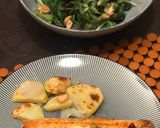 Foto del paso 4 de la receta: Lubina a la plancha con refrito de ajos, patatas panaderas y lechugas variadas