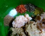A picture of step 3 of Gola kabab.