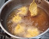 A picture of step 8 of 3 color Pakora Karhi.