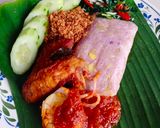 Gambar langkah 6 resipi Nasi Linopot.