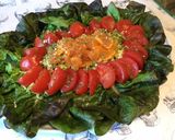 Une image de l'étape 9 de Salade de laitue rougette aux tomates,courgette râpée et orange.