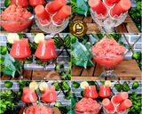 A picture of step 3 of Non Alcoholic Watermelon Coolers Watermelon Slush Watermelon Ice cream Three Varieties One Recipe.