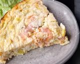 A picture of step 3 of Polenta Tart with Smoked Salmon and Leeks.