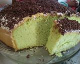 Foto langkah ke 7 dari resep Cake Pandan serut coklat.