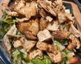 A picture of step 4 of Fattoush - Lebanese salad.