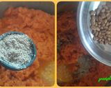 A picture of step 4 of Gajar Halwa with Gajar-Paneer Roll.