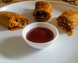 A picture of step 8 of Carrot paneer rolls.