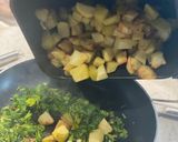 A picture of step 6 of Spicy Lebanese Potatoes in an air fryer- Batata harra.