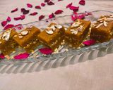 A picture of step 12 of Almond layer besan barfi.