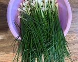 Hình bước làm 1 của món Kim chi hành lá