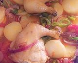 صورة لخطوة 1 من وصفة بطاطا روطي بالدجاج 🍗 روعة 😋😋❤️