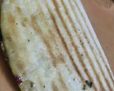 A picture of step 2 of Cheesy spinach roti quessadillas.